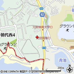 セブンイレブン大阪体育大学前店周辺の地図