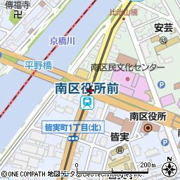 平野橋東周辺の地図