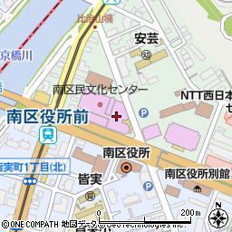 広島市立南区図書館周辺の地図