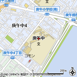 広島市立庚午中学校周辺の地図