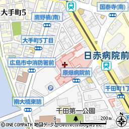 広島赤十字・原爆病院周辺の地図