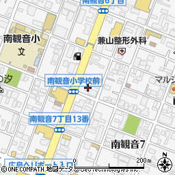 ポプラ　南観音店周辺の地図