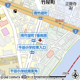 中国電力南竹屋寮周辺の地図