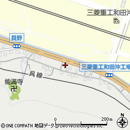 広島県三原市貝野町周辺の地図