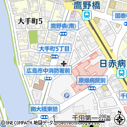 広島県広島市中区千田町1丁目周辺の地図
