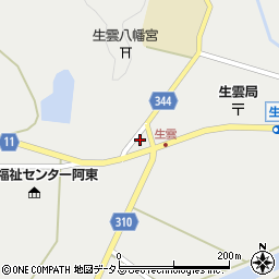 山口県山口市阿東生雲中377周辺の地図