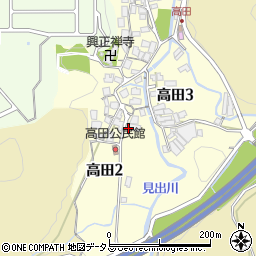 大阪府泉南郡熊取町高田周辺の地図