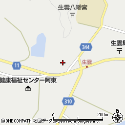 山口県山口市阿東生雲中394-2周辺の地図