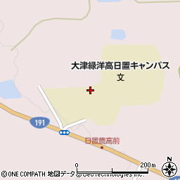 山口県立大津緑洋高等学校　日置キャンパス周辺の地図