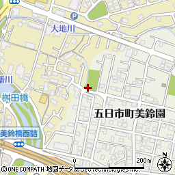 美鈴第一公園トイレ周辺の地図