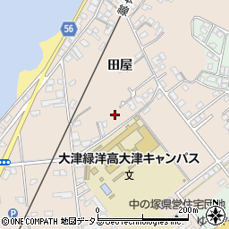 山口県長門市東深川田屋528周辺の地図