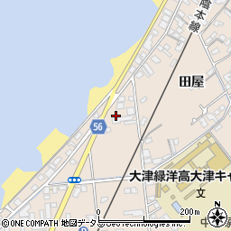 山口県長門市東深川田屋598周辺の地図