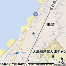 山口県長門市東深川田屋599-2周辺の地図