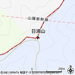 日浦山周辺の地図