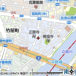 広島県広島市中区昭和町9-19周辺の地図