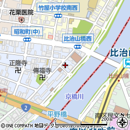 広島県広島市中区昭和町1-16周辺の地図