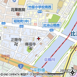 広島県広島市中区昭和町7-13周辺の地図