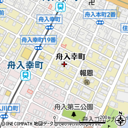 広島県広島市中区舟入幸町周辺の地図