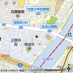 広島県広島市中区昭和町2-10周辺の地図