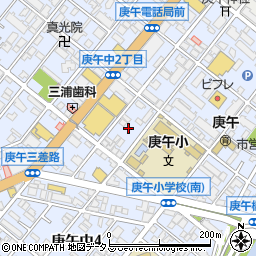 広島県広島市西区庚午中1丁目17周辺の地図