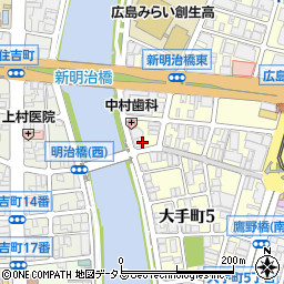 日産レンタカー広島大手町ステーション周辺の地図