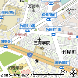 広島県広島市中区竹屋町周辺の地図