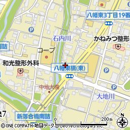 康仁薬局　八幡東店周辺の地図