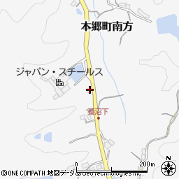 広島県三原市本郷町南方12周辺の地図
