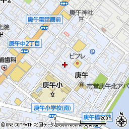 広島県広島市西区庚午中1丁目周辺の地図