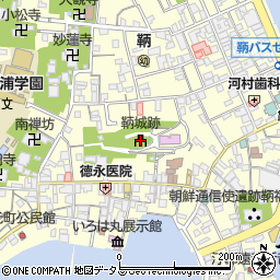 鞆城跡周辺の地図
