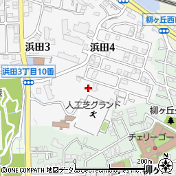 浜田四丁目集会所周辺の地図