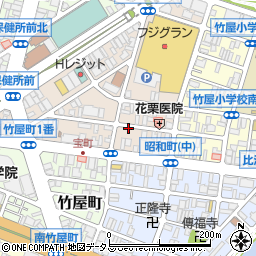 広島県広島市中区宝町周辺の地図
