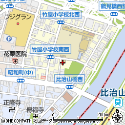 広島市立　竹屋保育園周辺の地図