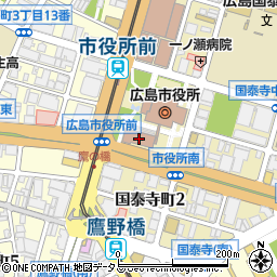 広島市役所　都市整備局緑化推進部緑政課花と緑の施策係周辺の地図