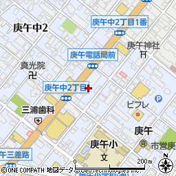 広島県広島市西区庚午中1丁目7周辺の地図