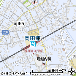 泉南警察署岡田交番周辺の地図