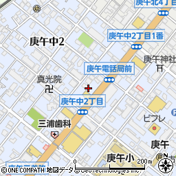広島県広島市西区庚午中2丁目12周辺の地図