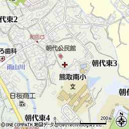 大阪府泉南郡熊取町朝代東周辺の地図