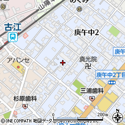 広島県広島市西区庚午中2丁目16周辺の地図