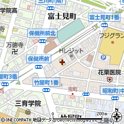 セブンイレブン広島宝町南店周辺の地図