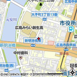 広島県広島市中区大手町4丁目6-23周辺の地図