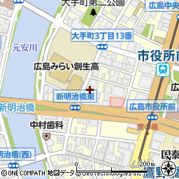広島県広島市中区大手町4丁目6-24周辺の地図
