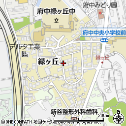 広島県安芸郡府中町緑ヶ丘周辺の地図