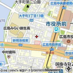 広島県広島市中区大手町4丁目6-34周辺の地図