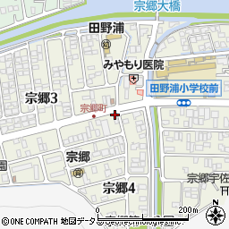 田野浦幼稚園入口周辺の地図
