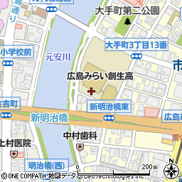 広島県広島市中区大手町4丁目周辺の地図