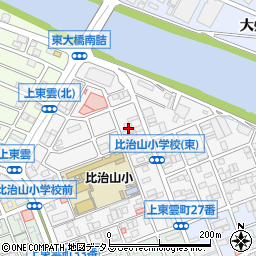 広島県広島市南区上東雲町周辺の地図