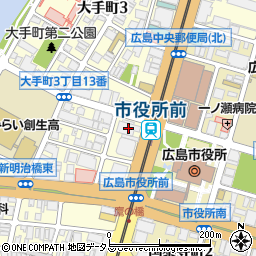 広島市役所　中区役所厚生部健康長寿課高齢福祉係周辺の地図