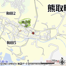 大阪府泉南郡熊取町和田2丁目19周辺の地図