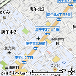 広島県広島市西区庚午中2丁目1周辺の地図